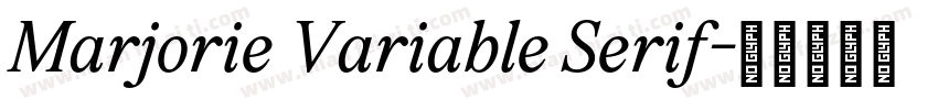 Marjorie Variable Serif字体转换